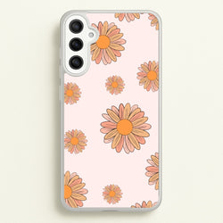 Peach Daisy  - Floral Pattern Phone Case for Galaxy A34