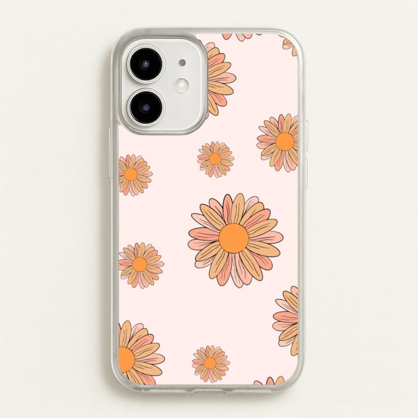 Peach Daisy  - Floral Pattern Phone Case for iPhone 12 Mini