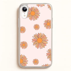 Peach Daisy  - Floral Pattern Phone Case for iPhone XR