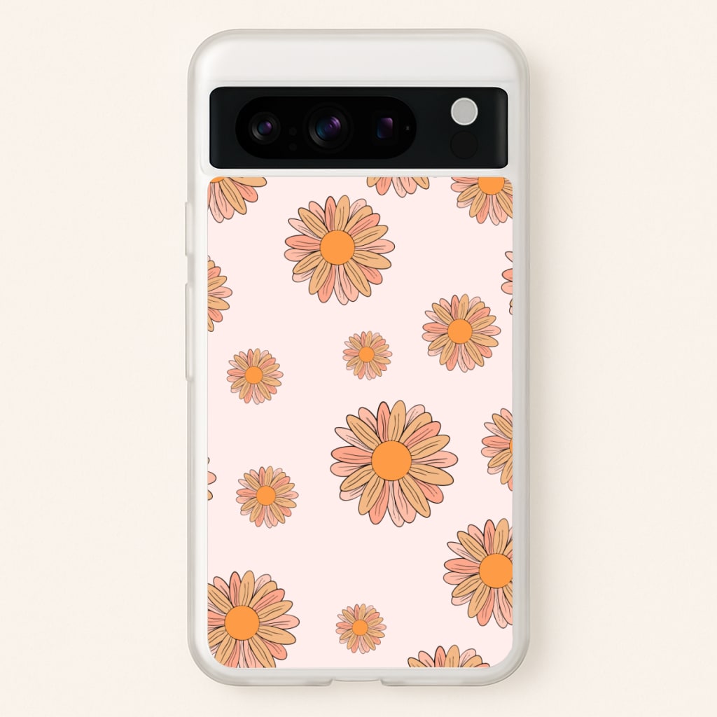 Peach Daisy  - Floral Pattern Phone Case for Google Pixel 8 Pro