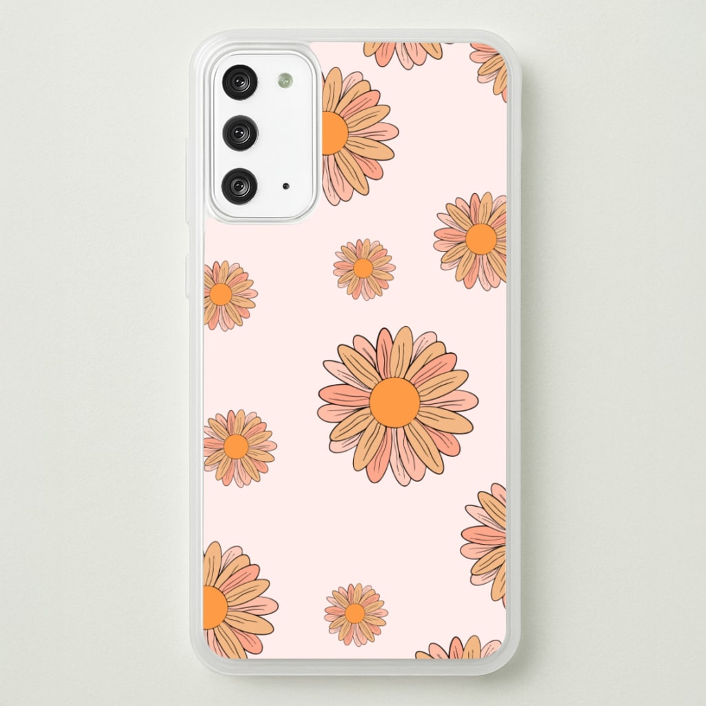 Peach Daisy  - Floral Pattern Phone Case for Galaxy Note 20