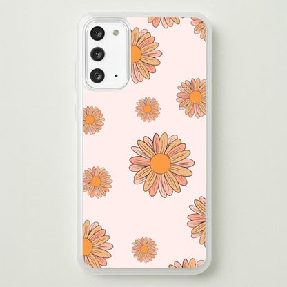 Peach Daisy  - Floral Pattern Phone Case for Galaxy Note 20