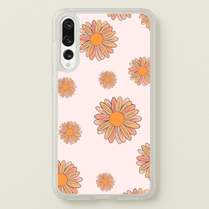 Peach Daisy  - Floral Pattern Phone Case for Huawei P20 Pro