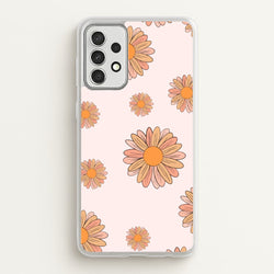 Peach Daisy  - Floral Pattern Phone Case for Galaxy A52 / A52s