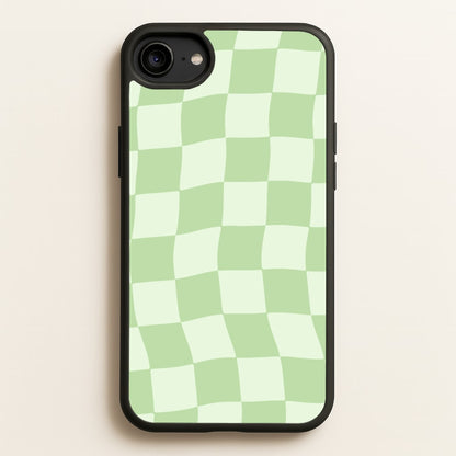 Green Checkers  - Abstract Pattern Phone Case for iPhone 6 / 7 / 8 / SE