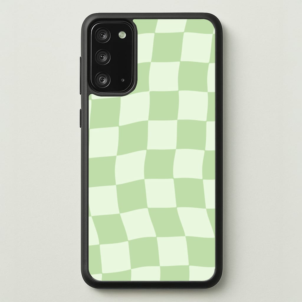 Green Checkers  - Abstract Pattern Phone Case for Galaxy Note 20