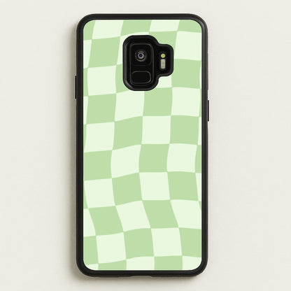 Green Checkers  - Abstract Pattern Phone Case for Galaxy S9