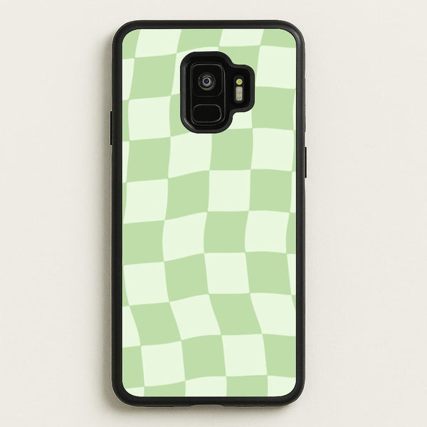 Green Checkers  - Abstract Pattern Phone Case for Galaxy S9
