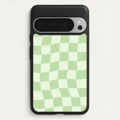 Green Checkers  - Abstract Pattern Phone Case for Google Pixel 9 Pro XL
