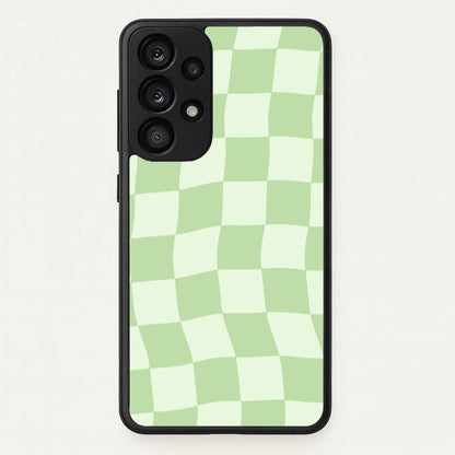 Green Checkers  - Abstract Pattern Phone Case for Galaxy A53