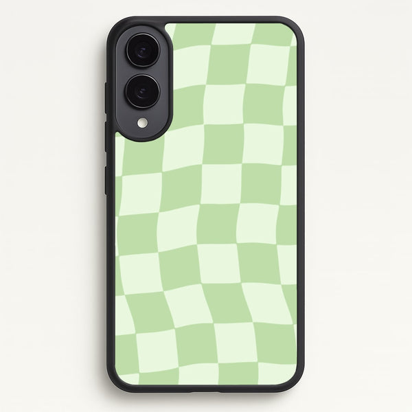 Green Checkers  - Abstract Pattern Phone Case for Galaxy S25 Edge