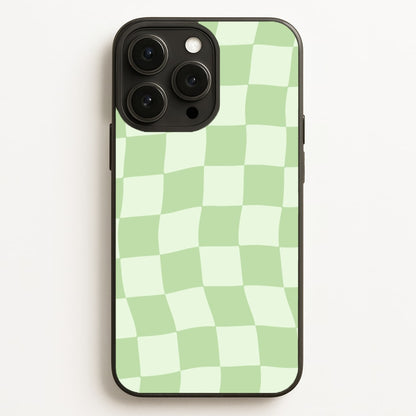 Green Checkers  - Abstract Pattern Phone Case for iPhone 12 Pro Max