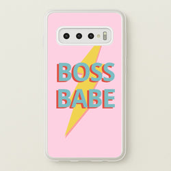 Boss Babe  - Sassy Quotes Phone Case for Galaxy S10