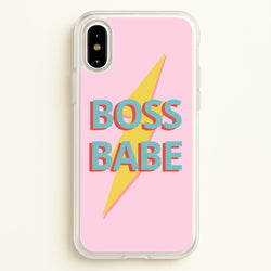 Boss Babe  - Sassy Quotes Phone Case for iPhone X / XS