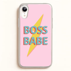 Boss Babe  - Sassy Quotes Phone Case for iPhone XR