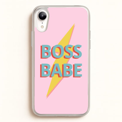 Boss Babe  - Sassy Quotes Phone Case for iPhone XR