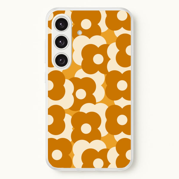Retro Flower Pattern  - Floral Phone Case for Galaxy S25