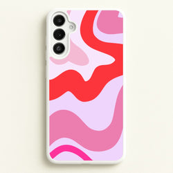Purple & Pink Abstract  - Abstract Phone Case for Galaxy A34