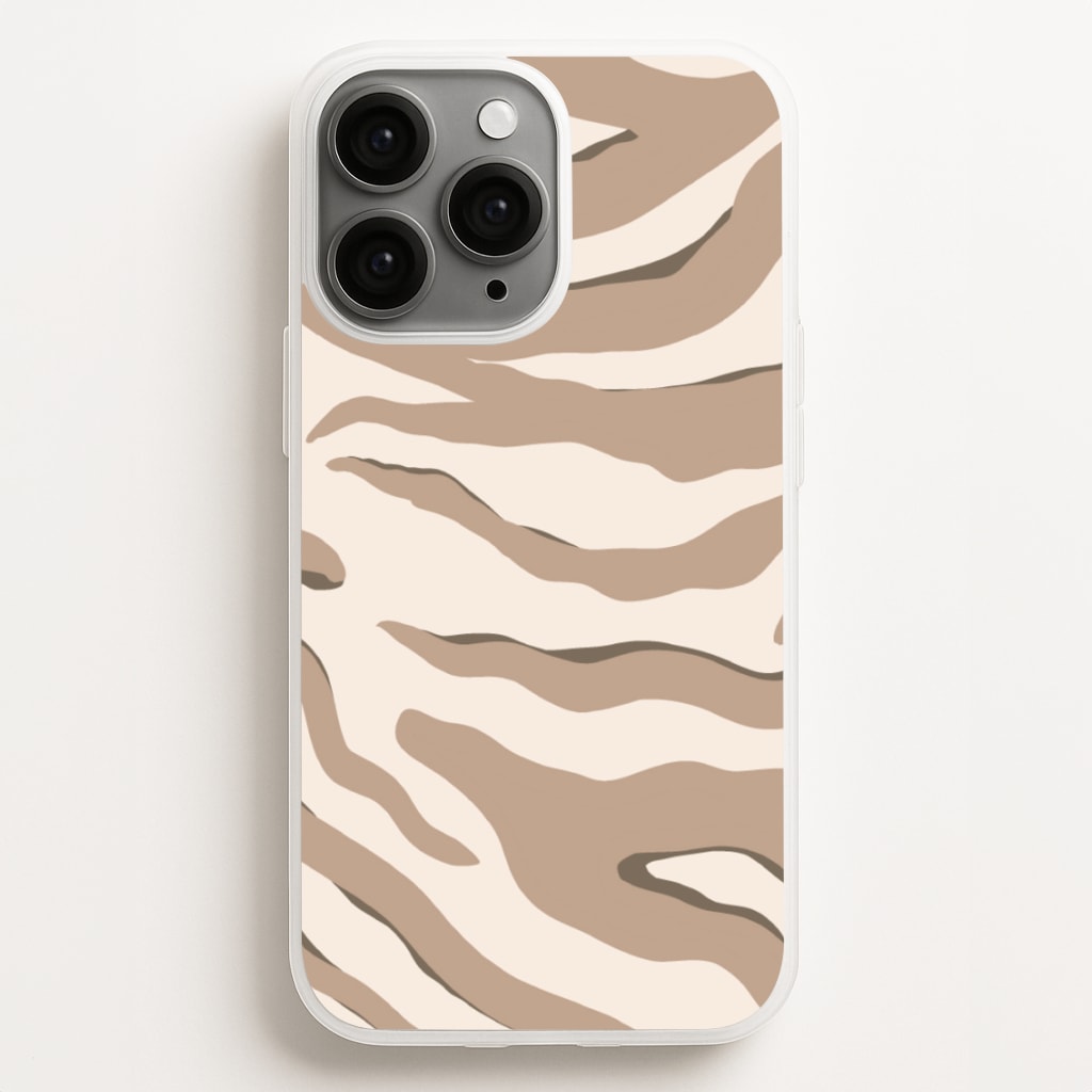 Neutral Tiger Print Phone Case