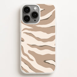 Neutral Tiger Print  - Animals Phone Case for iPhone 16 Pro Max