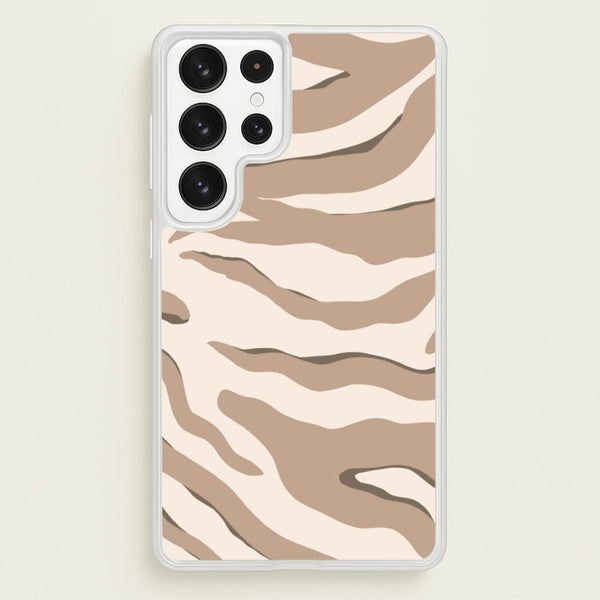 Neutral Tiger Print  - Animals Phone Case for Galaxy S23 Ultra