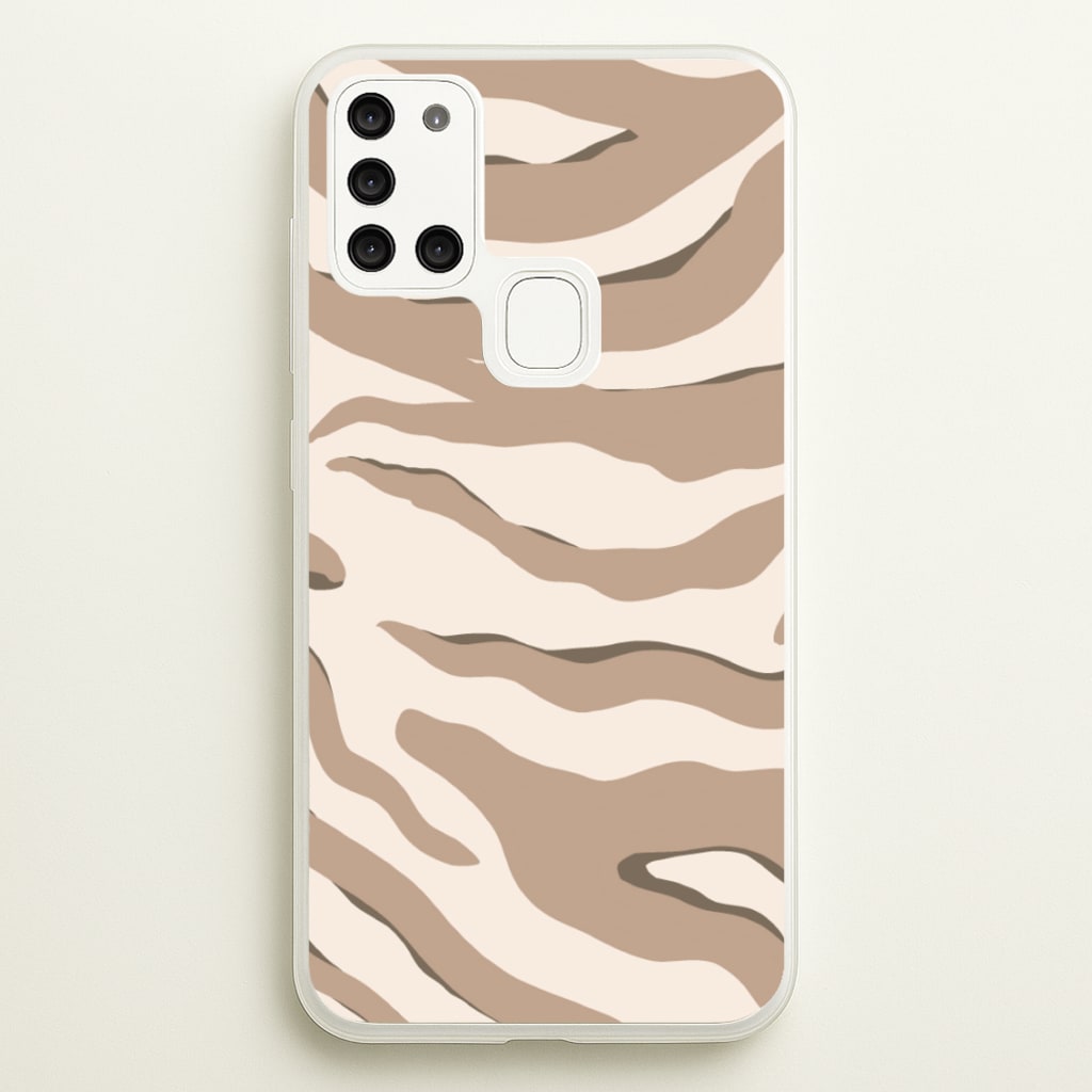 Neutral Tiger Print  - Animals Phone Case for Galaxy A21s