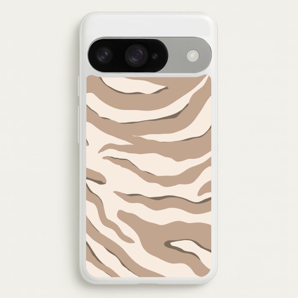 Neutral Tiger Print Phone Case for Google Pixel 10 / 10 Pro