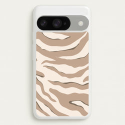 Neutral Tiger Print Phone Case for Google Pixel 10 / 10 Pro