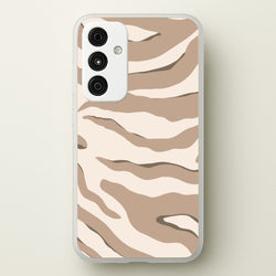 Neutral Tiger Print  - Animals Phone Case for Galaxy A35