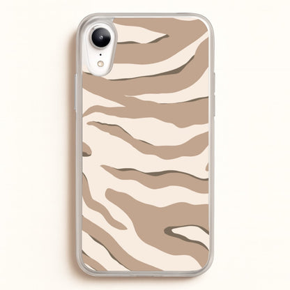 Neutral Tiger Print  - Animals Phone Case for iPhone XR