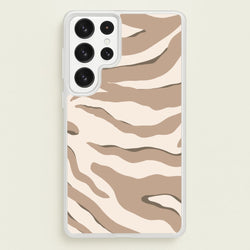 Neutral Tiger Print  - Animals Phone Case for Galaxy S22 Ultra