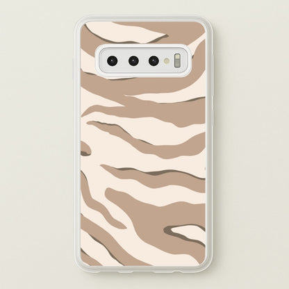 Neutral Tiger Print  - Animals Phone Case for Galaxy S10 Plus