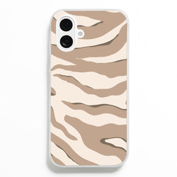 Neutral Tiger Print  - Animals Phone Case for iPhone 16 Plus