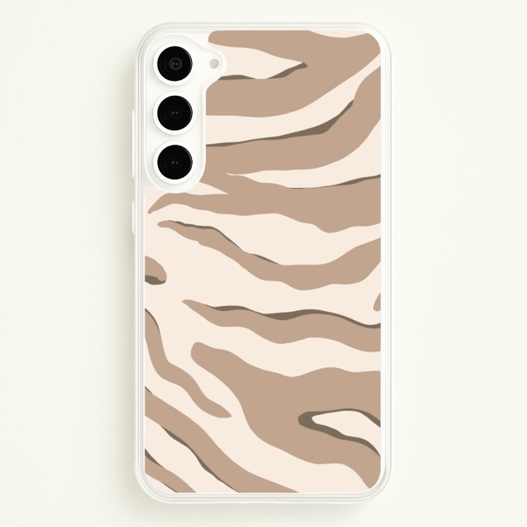 Neutral Tiger Print  - Animals Phone Case for Galaxy S23