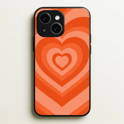 Orange - Colourful Hearts  - Colourful Hearts Phone Case for iPhone 14