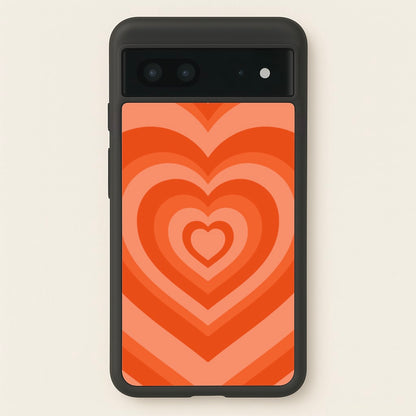 Orange - Colourful Hearts  - Colourful Hearts Phone Case for Google Pixel 7