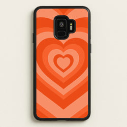 Orange - Colourful Hearts  - Colourful Hearts Phone Case for Galaxy S9