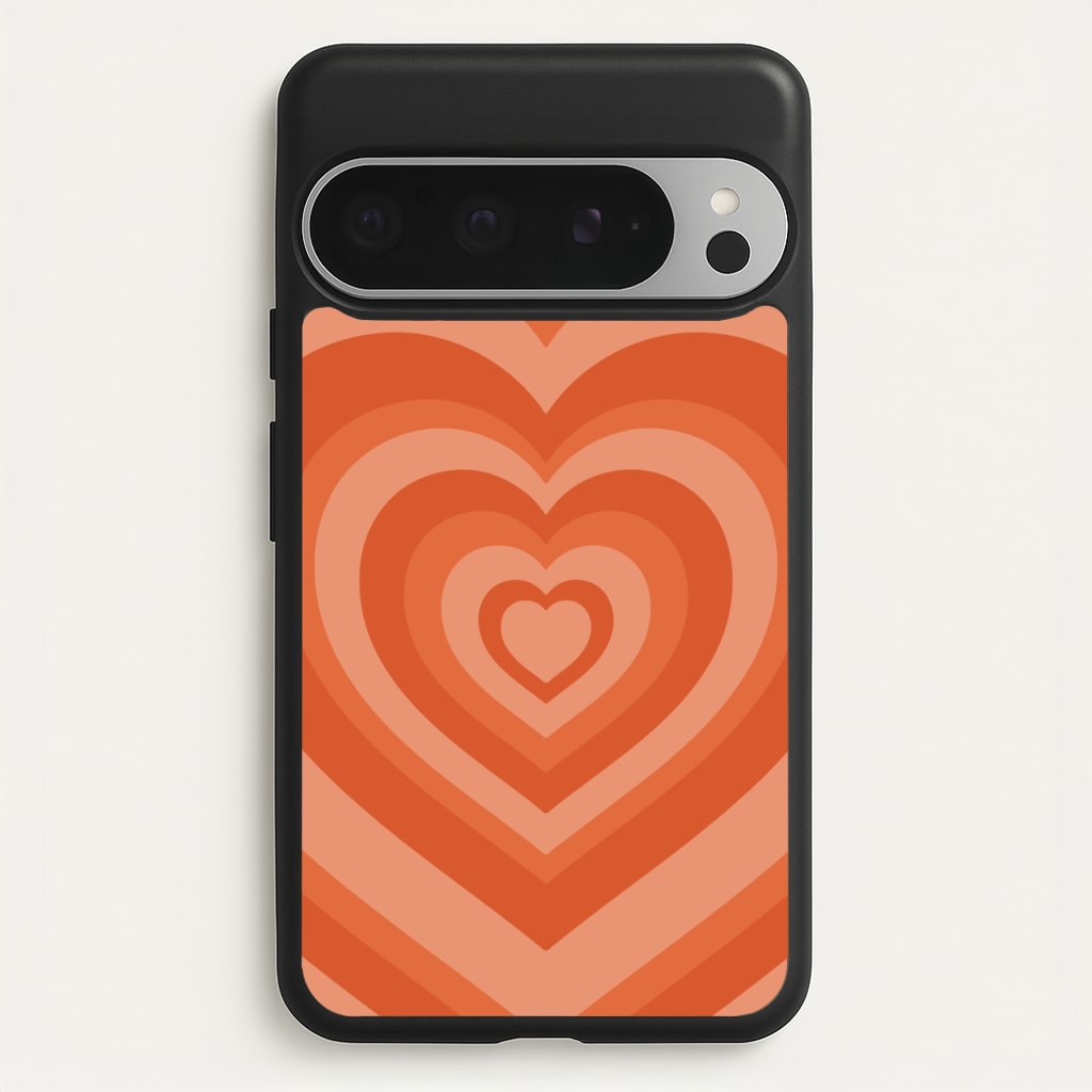 Orange - Colourful Hearts  - Colourful Hearts Phone Case for Google Pixel 9 Pro XL