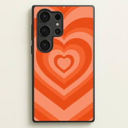 Orange - Colourful Hearts  - Colourful Hearts Phone Case for Galaxy S25 Ultra
