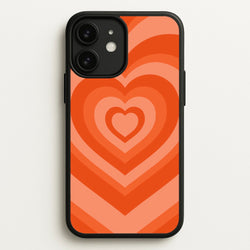 Orange - Colourful Hearts  - Colourful Hearts Phone Case for iPhone 11