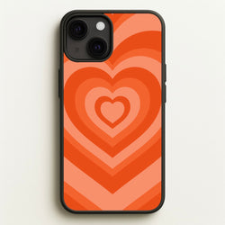 Orange - Colourful Hearts  - Colourful Hearts Phone Case for iPhone 13 Mini