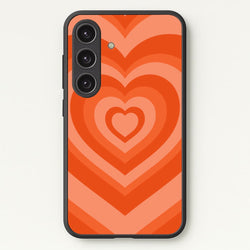 Orange - Colourful Hearts  - Colourful Hearts Phone Case for Galaxy S24 Plus