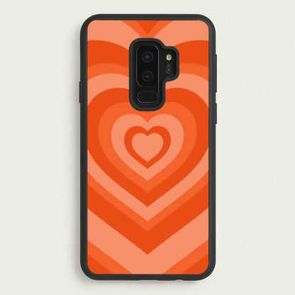 Orange - Colourful Hearts  - Colourful Hearts Phone Case for Galaxy S9 Plus