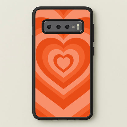 Orange - Colourful Hearts  - Colourful Hearts Phone Case for Galaxy S10