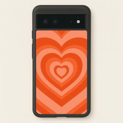 Orange - Colourful Hearts  - Colourful Hearts Phone Case for Google Pixel 6