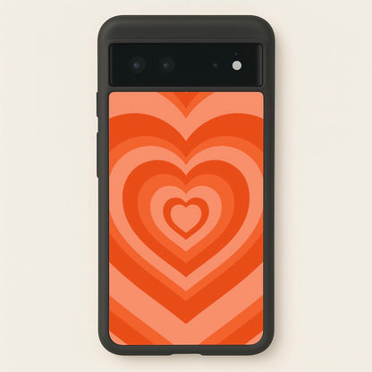 Orange - Colourful Hearts  - Colourful Hearts Phone Case for Google Pixel 6