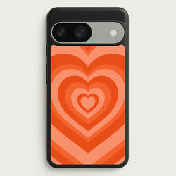 Orange - Colourful Hearts  - Colourful Hearts Phone Case for Google Pixel 9 / 9 Pro
