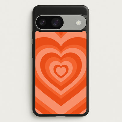 Orange - Colourful Hearts  - Colourful Hearts Phone Case for Google Pixel 9 / 9 Pro