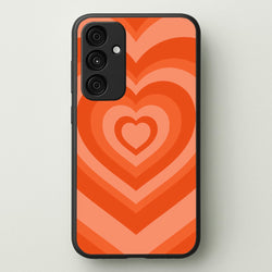 Orange - Colourful Hearts  - Colourful Hearts Phone Case for Galaxy A55