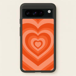 Orange - Colourful Hearts  - Colourful Hearts Phone Case for Google Pixel 8 Pro